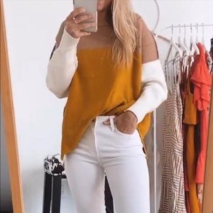 Colorblock boutique sweater